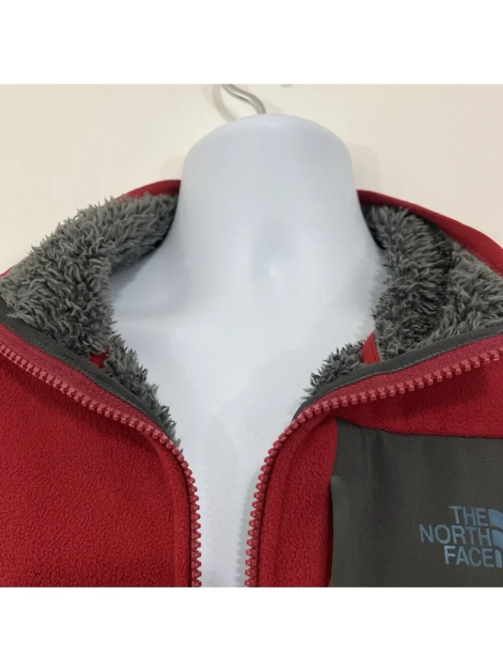 The North Face Red Sherpa Lined Chimborazo Zipper Front Jacket